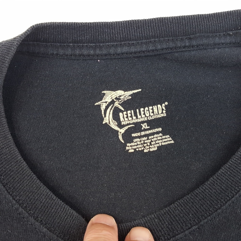 Reel Legends Men's T-shirt Size XL Black Sailfish - Picture 6 of 6